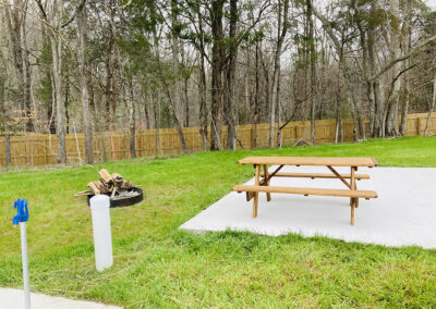 picnic table and full hookup for each site